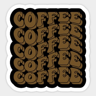 Coffee retro typography design Sticker